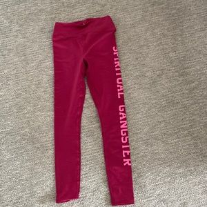 Spiritual Gangster Fuschia leggings S